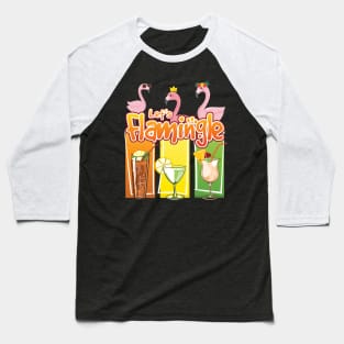 'Lets Flamingle' Awesome Flamingo Bird Baseball T-Shirt